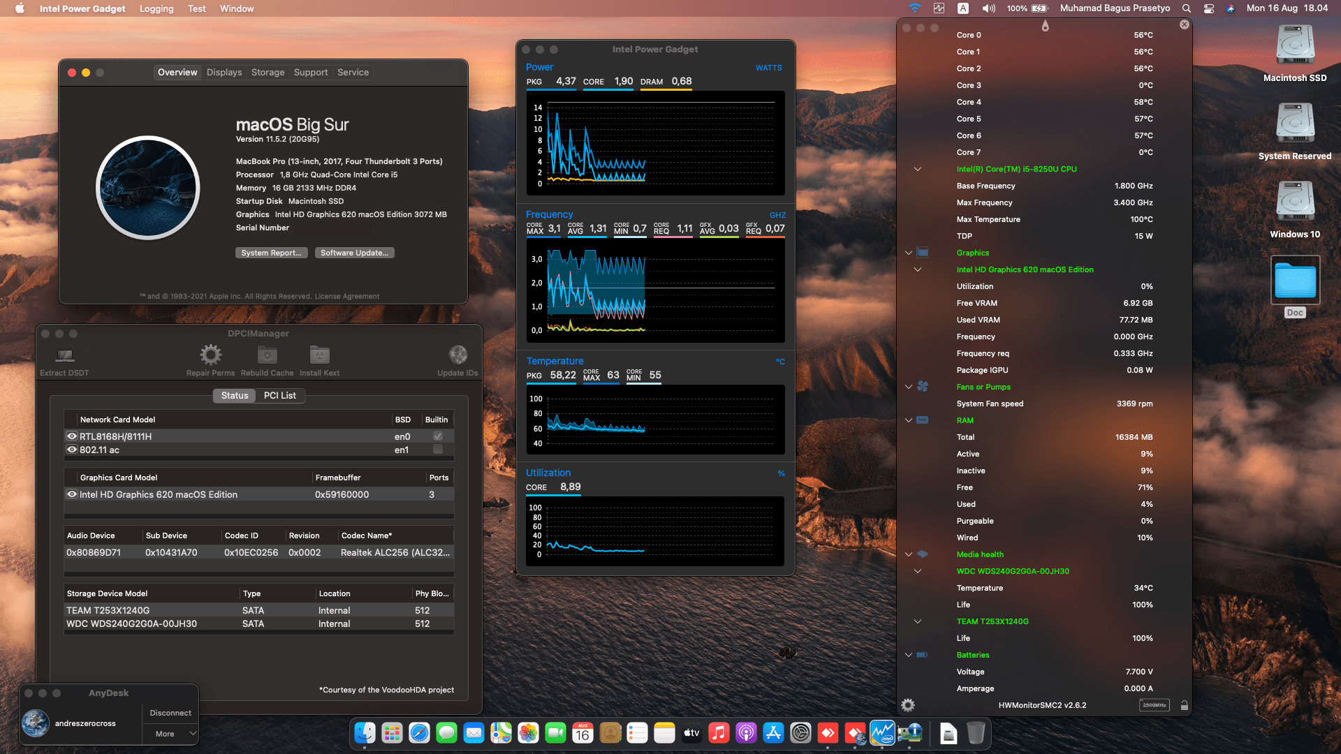 Success Hackintosh macOS Big Sur 11.5.2 Build 20G95 in Asus A442UQ-FA047T